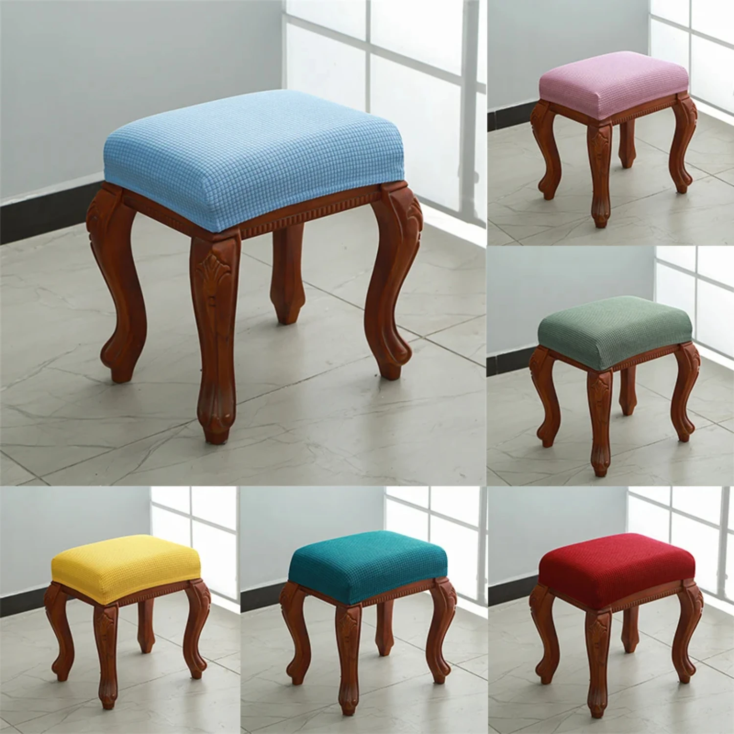 Luxurious Opulent Plush Elastic Spandex Chair Cover for Stools - Increase Comfort and Relaxation with Secure Tailored Detachable