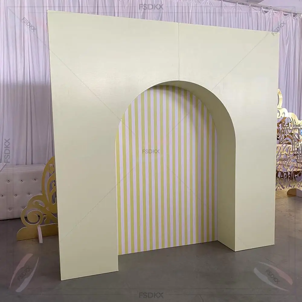 

Customized White PVC Wedding Stage Background Arch Arc Backdrop for Events Supplies