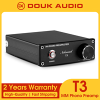Douk Audio T3 HiFi MM RIAA Phonograph Preamplifier RIAA Home Record Player Phono Stage Preamp Turntable Amplifier Volume Control