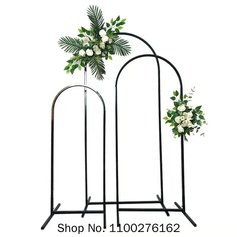 3pcs/set Advertising Stand Billboard Frame Wedding Backdrop Arch Stage Background Birthday Party Welcome Decor Iron Flower Shelf