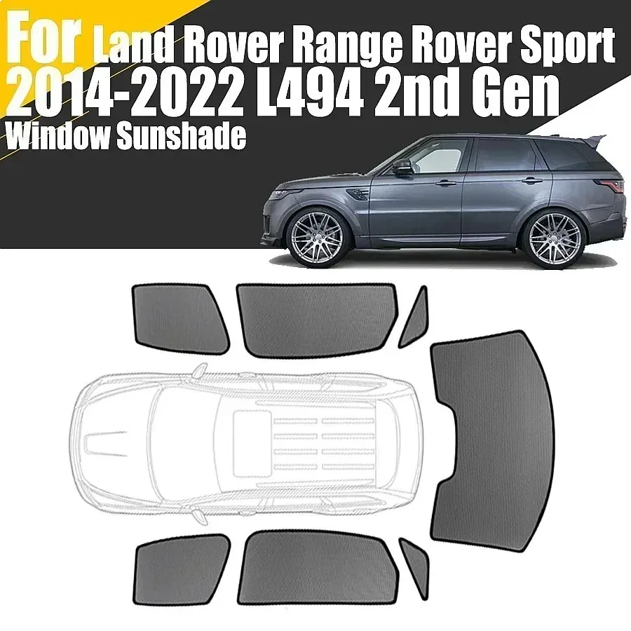 Магнитная солнцезащитная шторка на окно автомобиля для Land Rover Range Rover Sport L494 2014-2022, сетчатая шторка на переднее стекло, на рамке