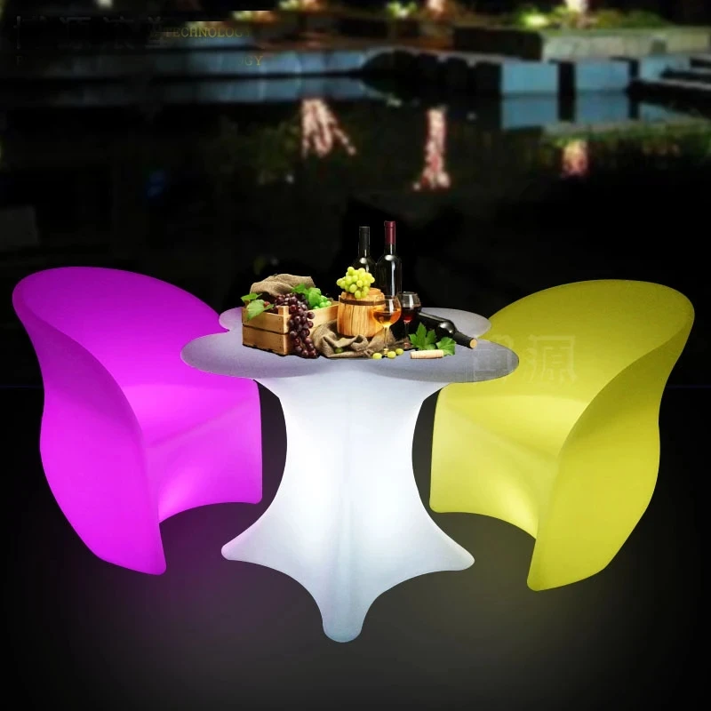 LED Rechargeable Lilluminated Leisure Chair Armchair Glowing Led Bar Chair Living Room Furniture Bar Disco Salon Supplies