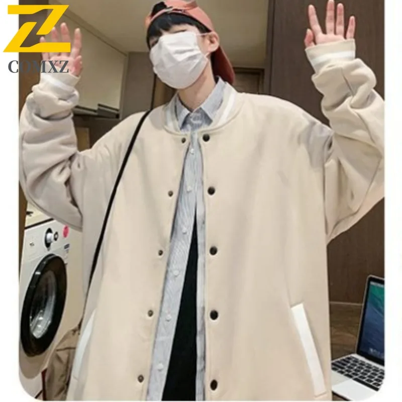 

COMXZ 2025 Autumn Winter Baseball Jacket Waterproof And Windproof Thin Plus Size Fresh Fashion Cool Style Mens Casual Jacket