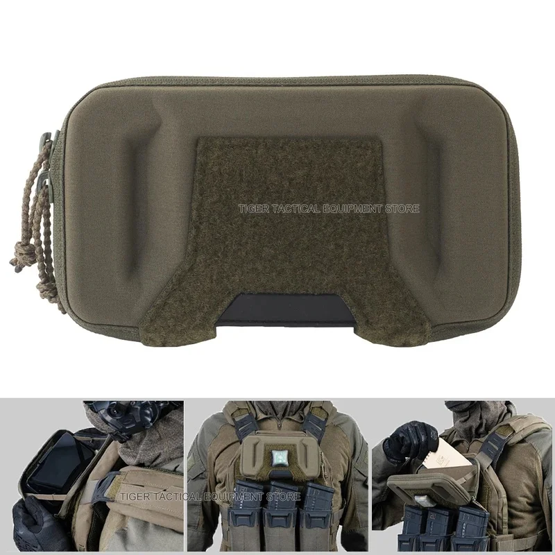 Universal Outdoor Smartphone Pouch, Navigation Holder Protective Case, Vest Mount Gear for Hunting Outdoor Activities JJ5184