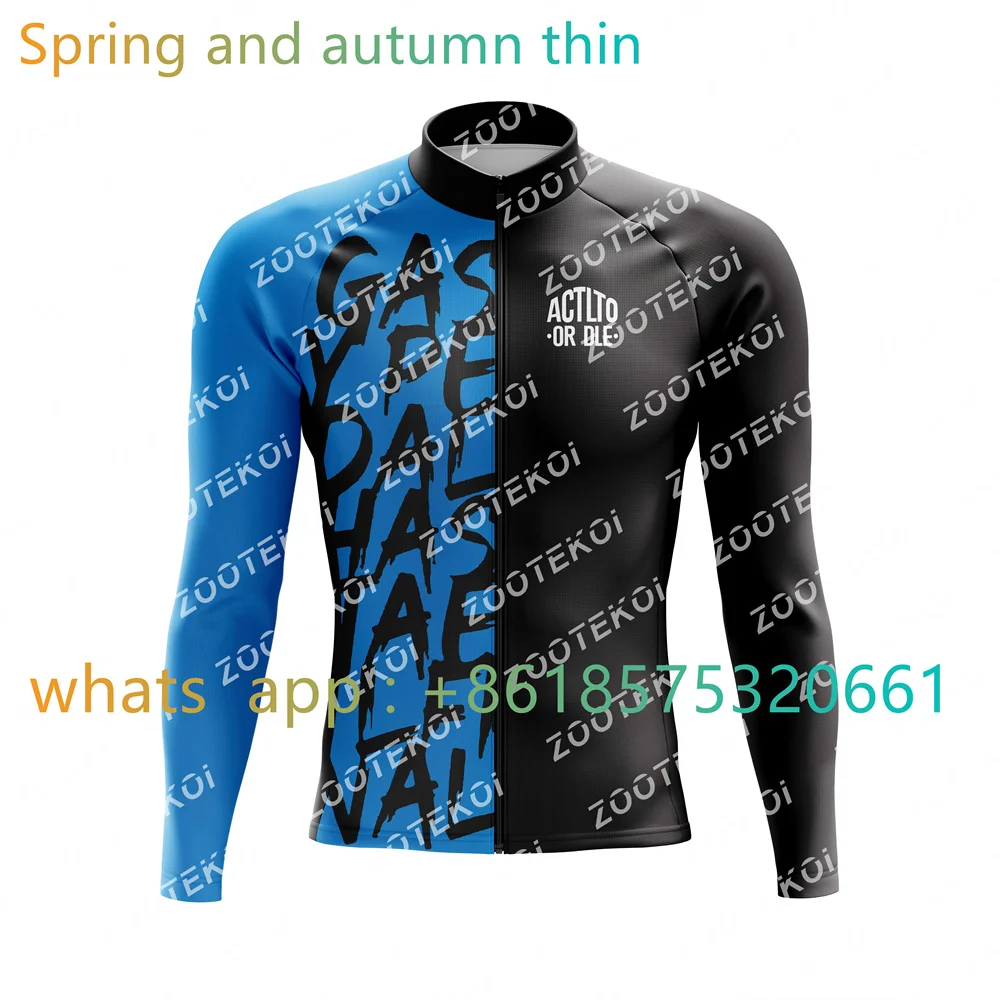 

Men Cycling Jersey Long Sleeve Spring Autumn Pro Team Bicycle Clothing Maillot Ciclismo Hombre Mtb Cycling Thin Coat Equipment