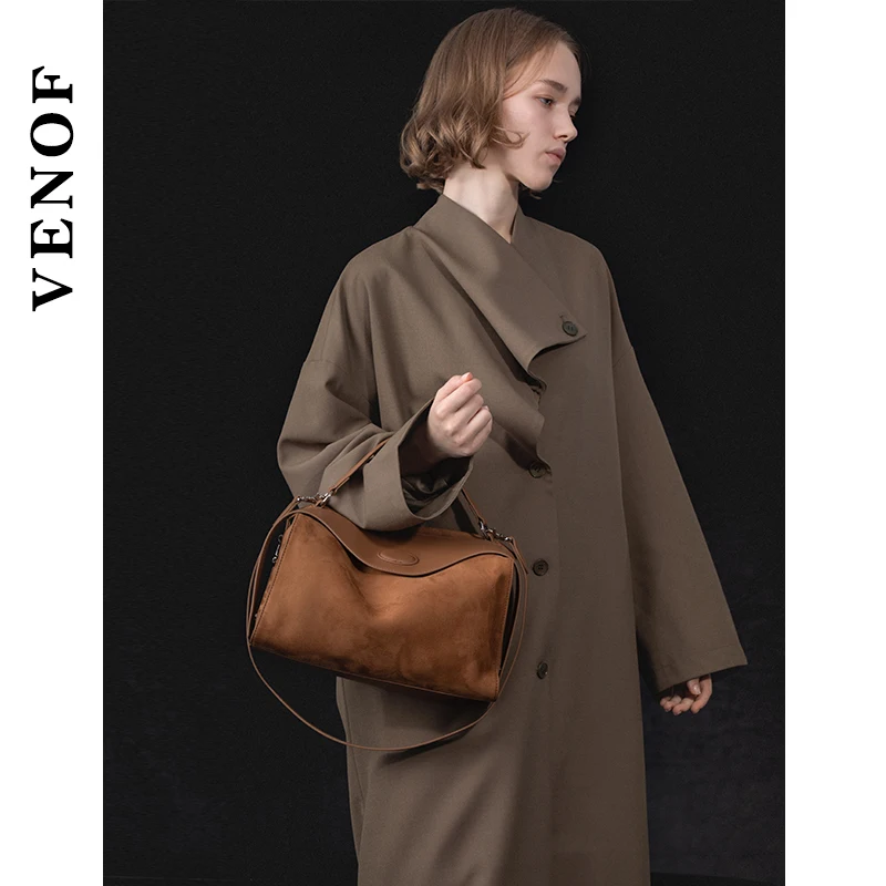 Venof-Grand Sac de Luxe Original en Cuir Synthétique pour Femme, Souple, Grande Capacité, Initié à la Main, Hiver, 100%