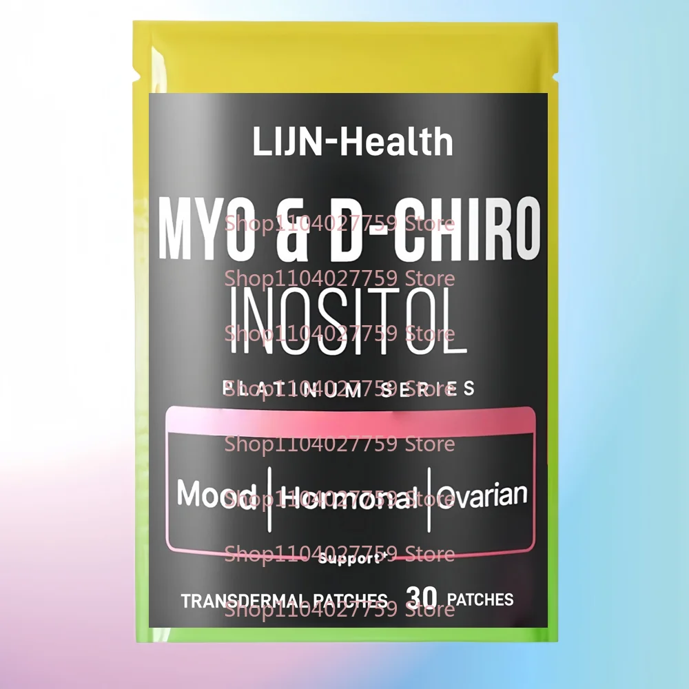 

30 пластырей Myo-Inositol & D-Chiro Inositol Transdermal Patches для женщин Поддержка баланса гормонов, плодородия и цикла