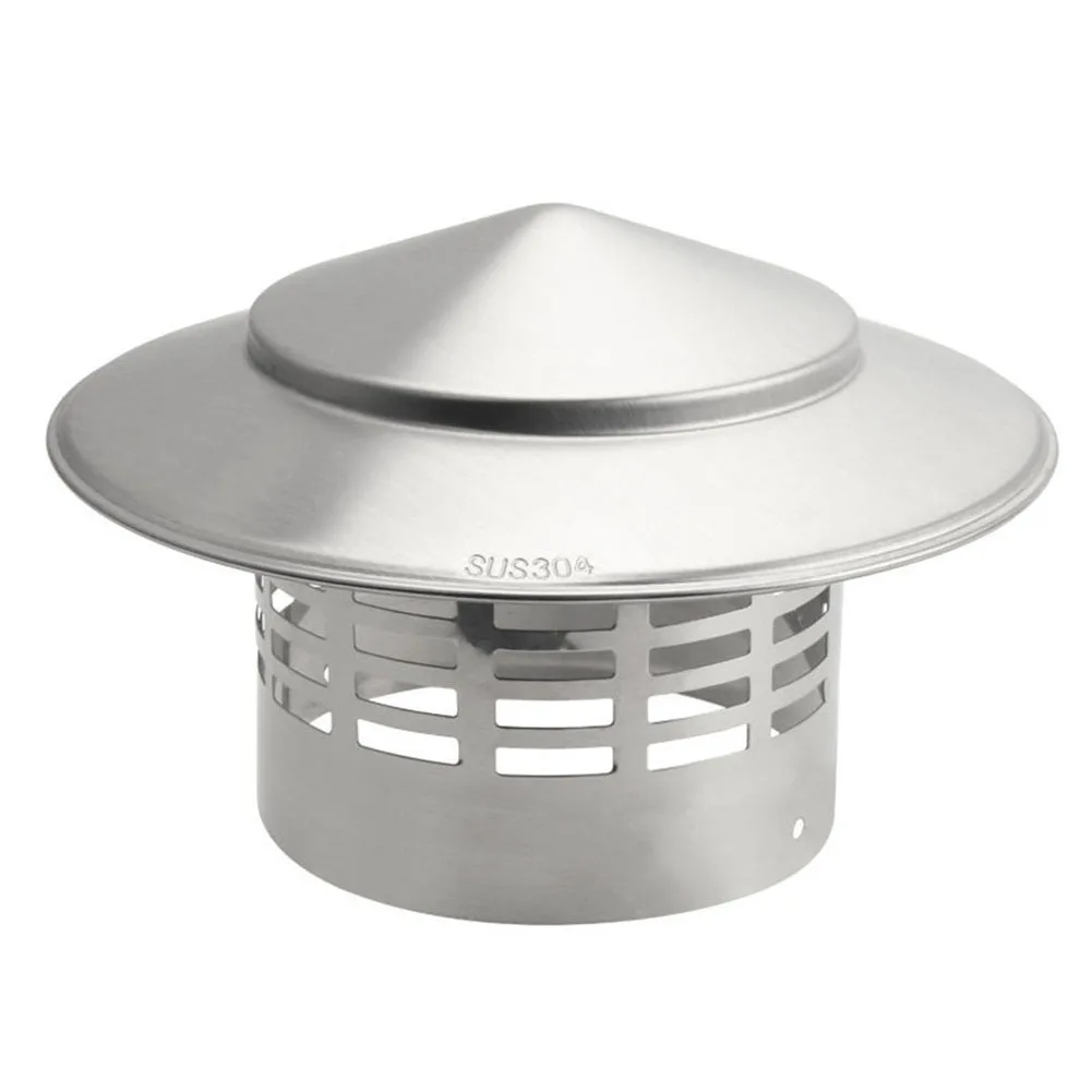 110/160mm Chimney Pot Roof Cowl Metal Top Hat Flue Rain Cap Ducting Pipe Wood Burner Stover Chimney Cover Air Vent