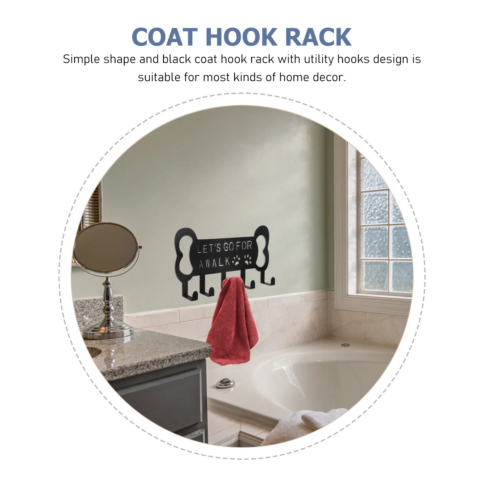 Premium Iron Coat Hanger Rack Wall Mounted Modern Hat Coat Hook for Clothes Umbrella Towel Key Robe Home Supplies Heavy Duty Use