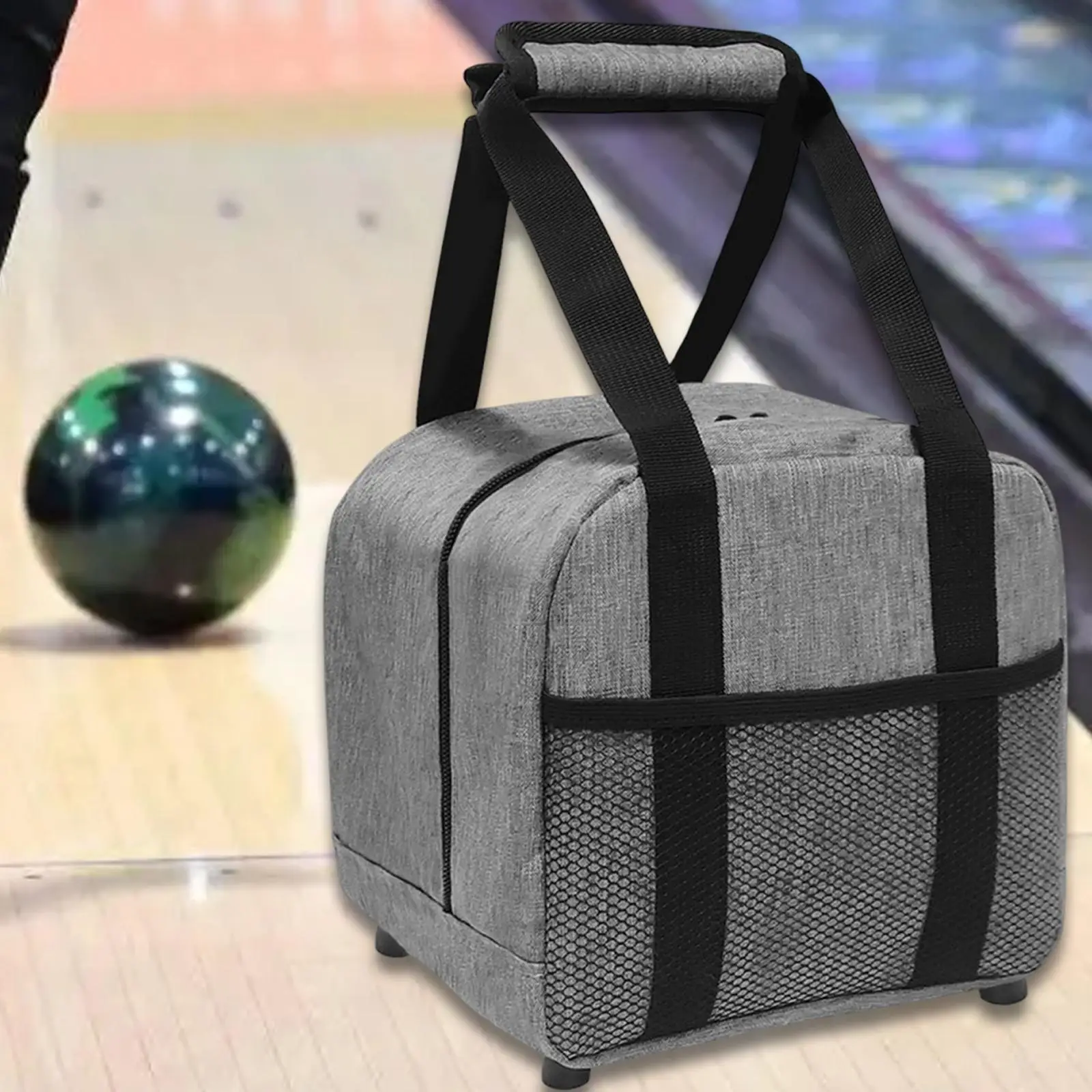 

Сумка для боулинга с подставкой для мяча, износостойкая сумка для хранения одной сумки для боулинга для активного отдыха в тренажерном зале