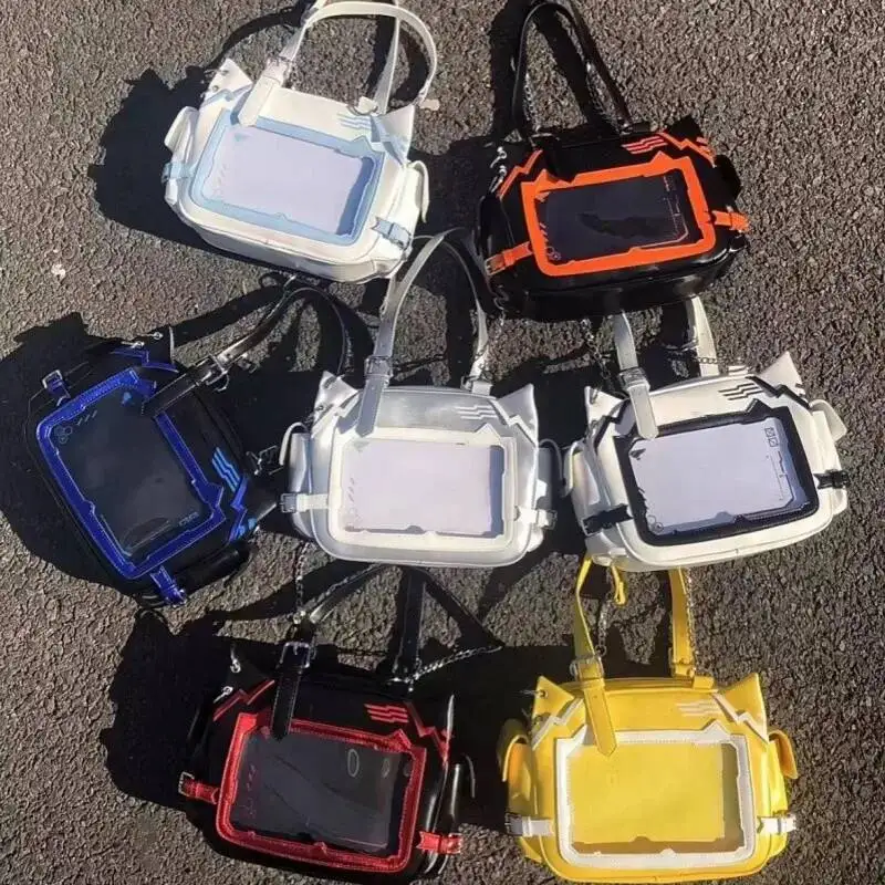 Bloom Large Capacity Mechanical Meow Itabag Women Versatile Transparent Shoulder Bags Ladies Haruku Leather Pain Bag 2025