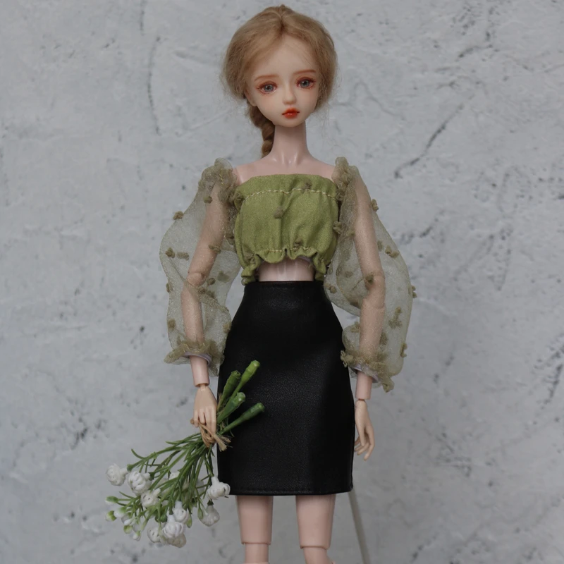 Clothes set / green lace top + skirt / custom made 30cm doll dress clothing summer wear outfit For 1/6 Xinyi FR ST Barbie Doll