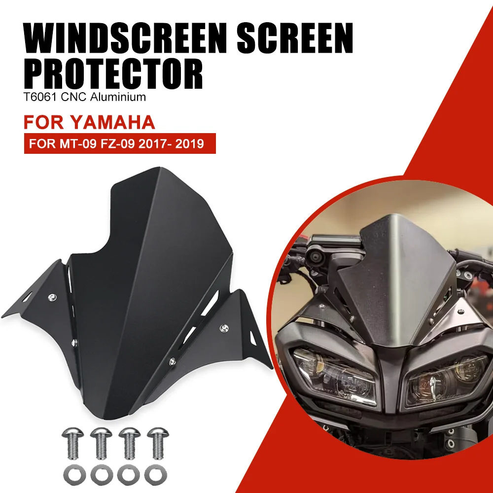 

Windshield Fairing For YAMAHA MT-09 FZ-09 MT09 FZ09 MT FZ 09 2017-2018-2019-2020 Motorcycle Windscreen Wind Shield Deflector