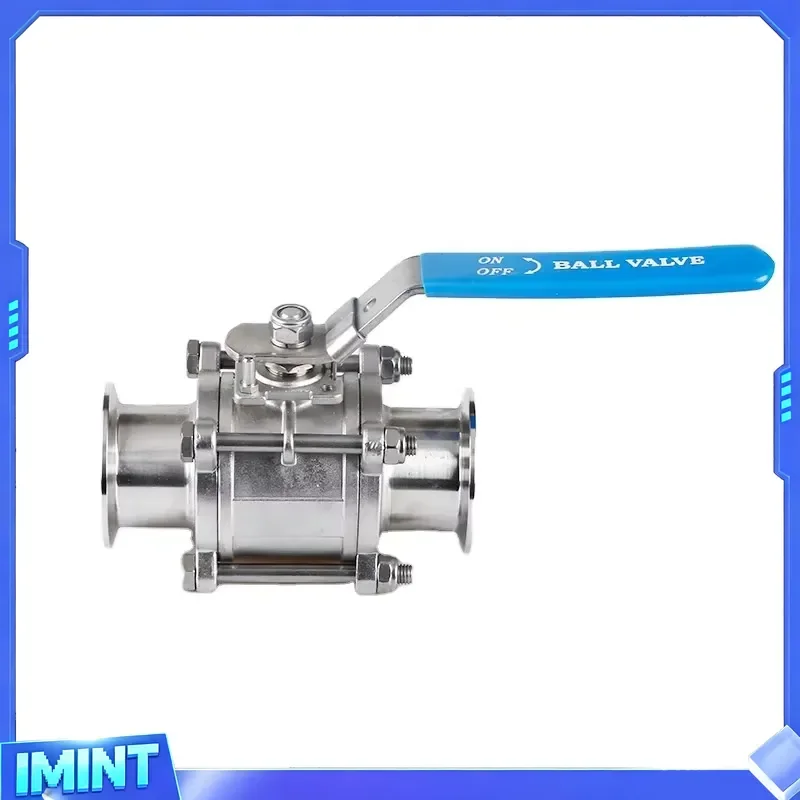 Three-piece Quick-loading Straight-through Ball Valve Q81F-16P Manual Sanitary Chuck Quick-connect Pipeline Valve Clamp