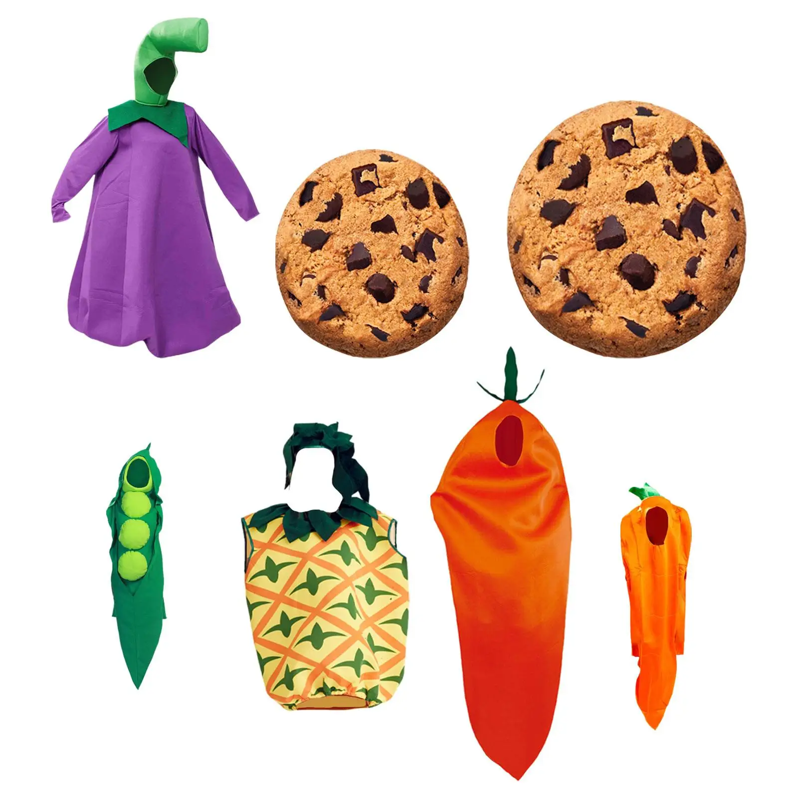 Food Costume Easy wearing Fancy Dress for Party Supplies Pretend Play Show