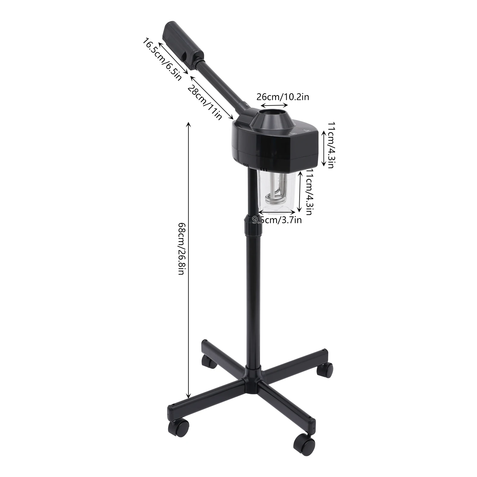 Parownica do twarzy 800W Deep Care, salon kosmetyczny, sauna do twarzy, parownik, parownica ozonowa, urządzenie do pielęgnacji twarzy 360 °   Obrotowy — zdjęcie 2