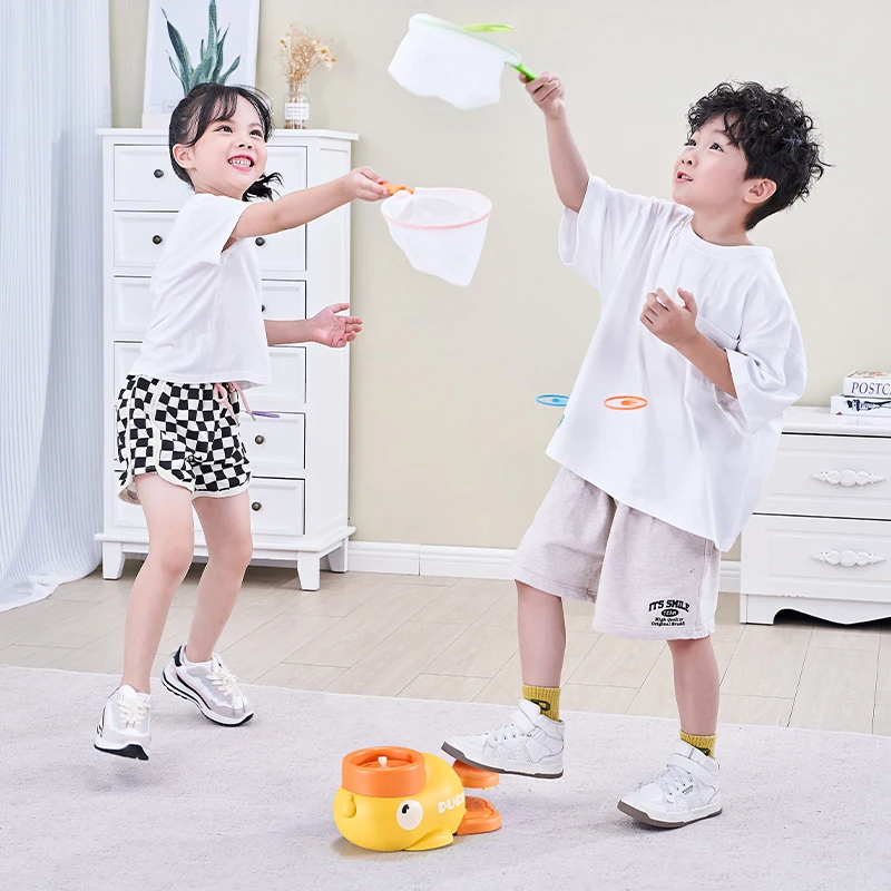 Lanceur soucoupe à Air jeux de fusée sport enfant disque volant Air rebond Pokes hélice canard éléphant pour enfants jouets de plein Air