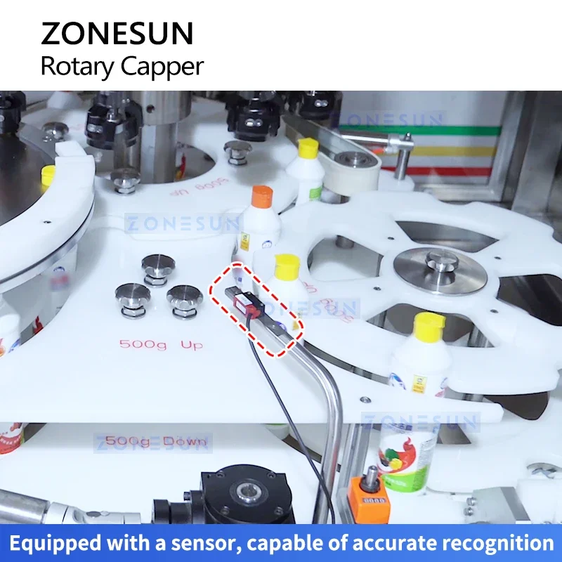 Zonesun Rotary Capper High Speed Capping Machine Capping Turrets Automatic Screw Capping Machine ZS-XG440Q