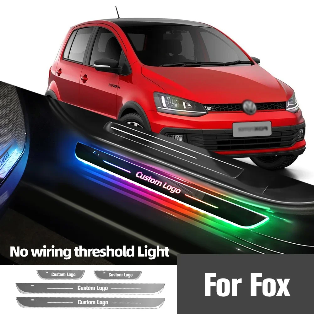 

For Volkswagen VW Fox 2006-2012 2010 2011 Car Door Sill Light Customized Logo LED Welcome Threshold Pedal Lamp Accessories