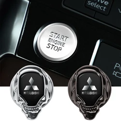 Car Styling Engine Ignition One-key Start Button Metal Alloy Sticker For Mitsubishi L200 ASX Pajero Sport Outlander Xpander