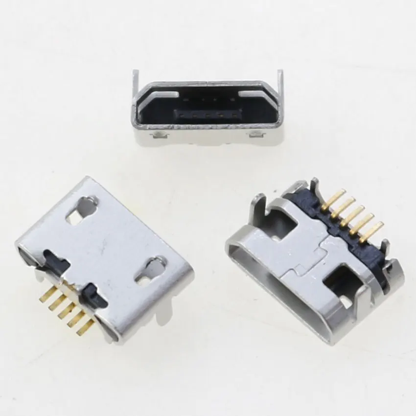 Cltgxdd 50pcs micro usb jack typ b 5pin buchse smt smd dip ladeans chluss anschluss für lenovo nokia zte xiaomi huawer – Detail 3