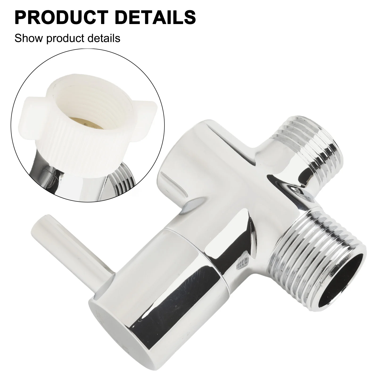 Hand Held Sprayer Bidet T Adapter Metal Tee Connector Easy Installation Sturdy Construction Water Flowing Control