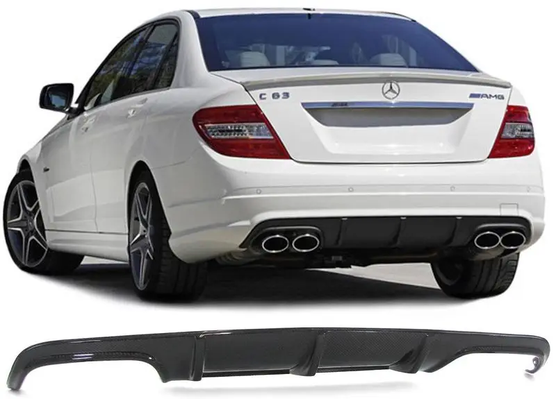 ABS Plastic Amg rear bumper diffuser lip spoiler for Mercedes Benz C-class W204 C63 AMG C300 sport sedan Coupe 2008 - 2011