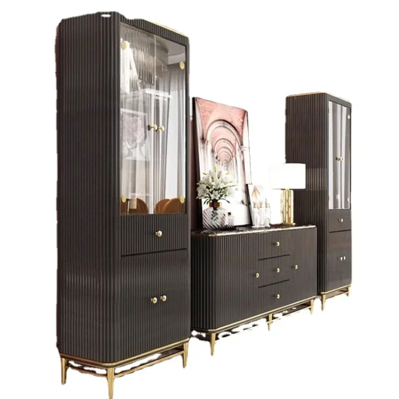 

~L sideboard glass cabinet chest of drawers for bedroom