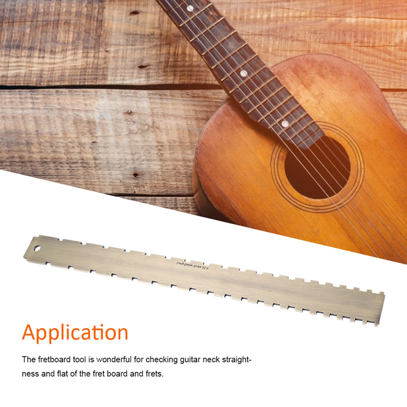Guitar Neck Leveling Practical 24.75 Notched Fret Board Straight  Luthiers Tool for Guitars Neck Leveling