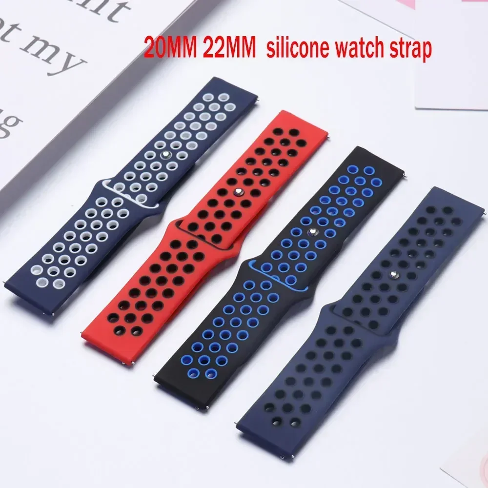 22MM 20mm Silicone Strap For Xiaomi Redmi Watch 5 active/5 Lite Correa Wristband Sport Bracelet For Samsung/Xiaomi Watch S4 Band