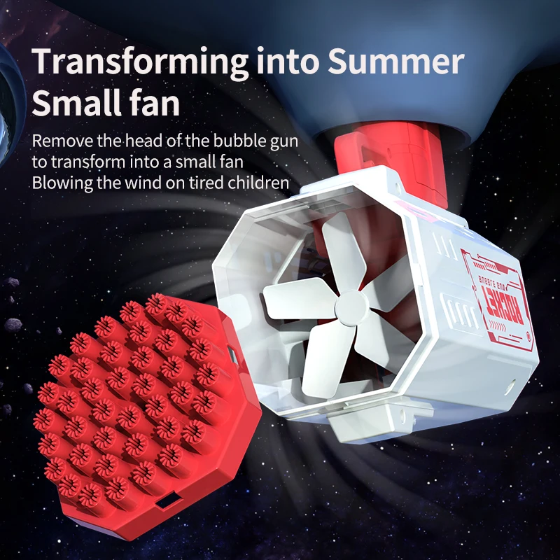 40-Hole  Handheld Portable Electric Automatic Bubble Machine with LED Lights (Batteries and Bubble Liquid Not Included)