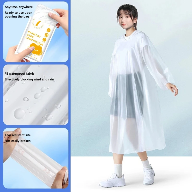 Travel Portable Thickened Disposable Raincoat Women Men Outdoor Waterproof Rainwear Camping Rain Poncho