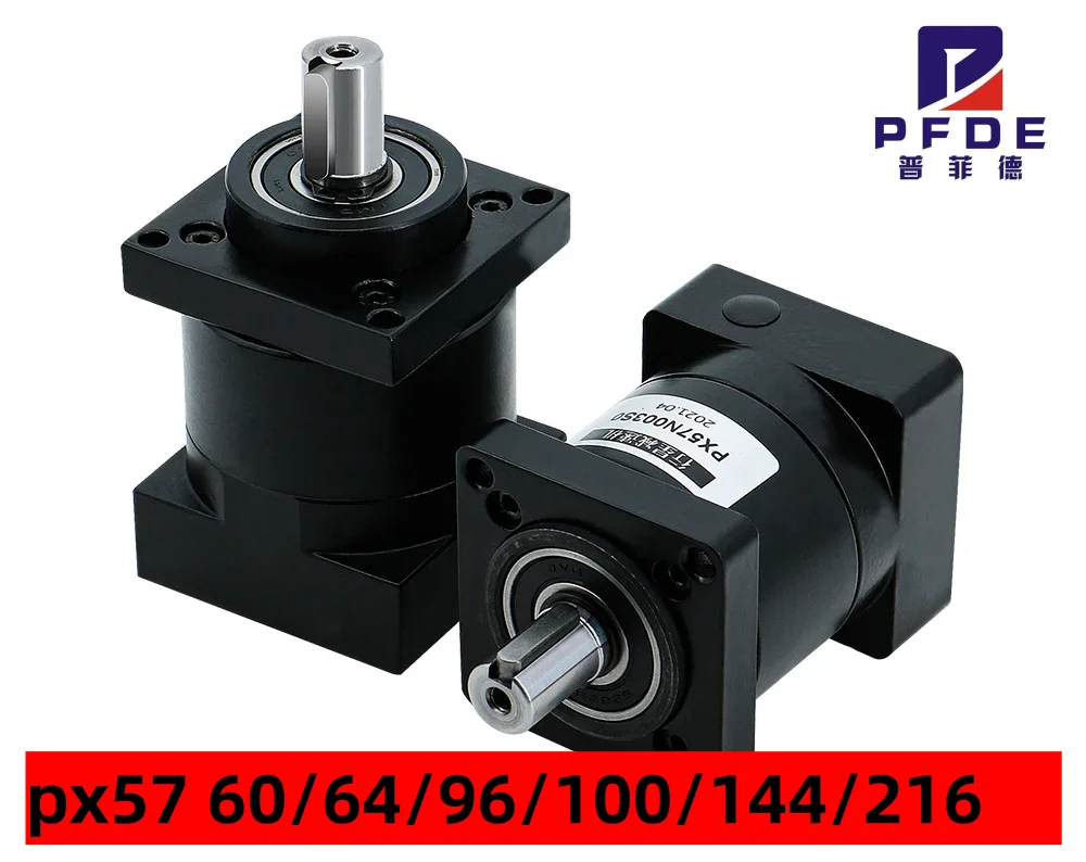 

Planetary Reducer PX57 Ratio 4/ 6/ 10/ 16/ 24/ 36/ 64/ 96/ 100/ 216 Max 40N.m Suit For Nema23 57 Stepper Motor