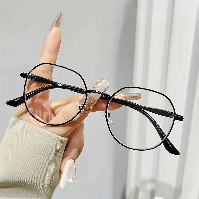 نظارات ريترو محايدة بيضاوية مع حماية من الضوء الأزرق مناسبة لكل من الرجال والنساء مريحة في الارتداء لفترة طويلة #4