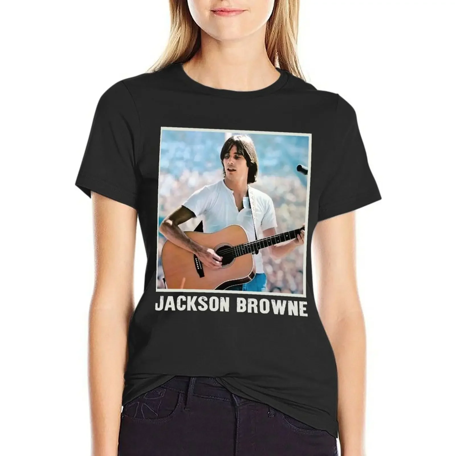 

Jackson Browne Classic Retro 70s Essential T-Shirt Aesthetic clothing Female clothing tees oversized Women's tops