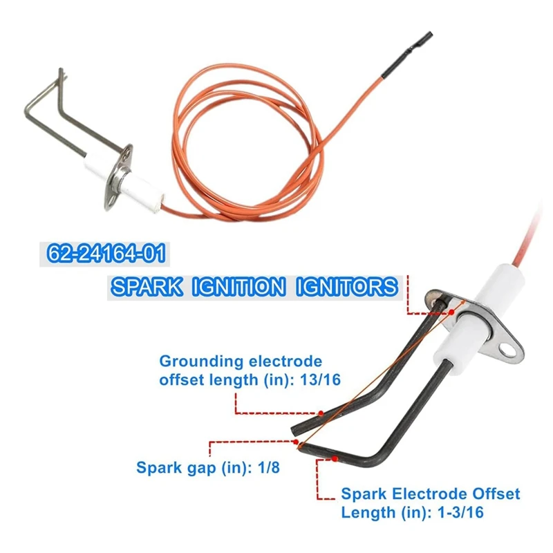 2 PCS 62-24164-01 Direct Spark Ignition,Furnace Burner Igniters For Rheem Pro-Tech PSE R36 PSER36 With Cable Wire