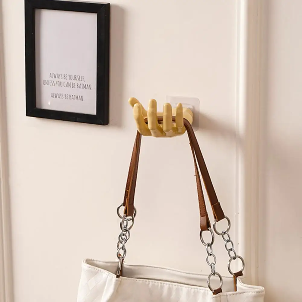 Unique Hanger Hook Solid Color Wall Hanger Creative Hand Shape Hanger Hook Storage