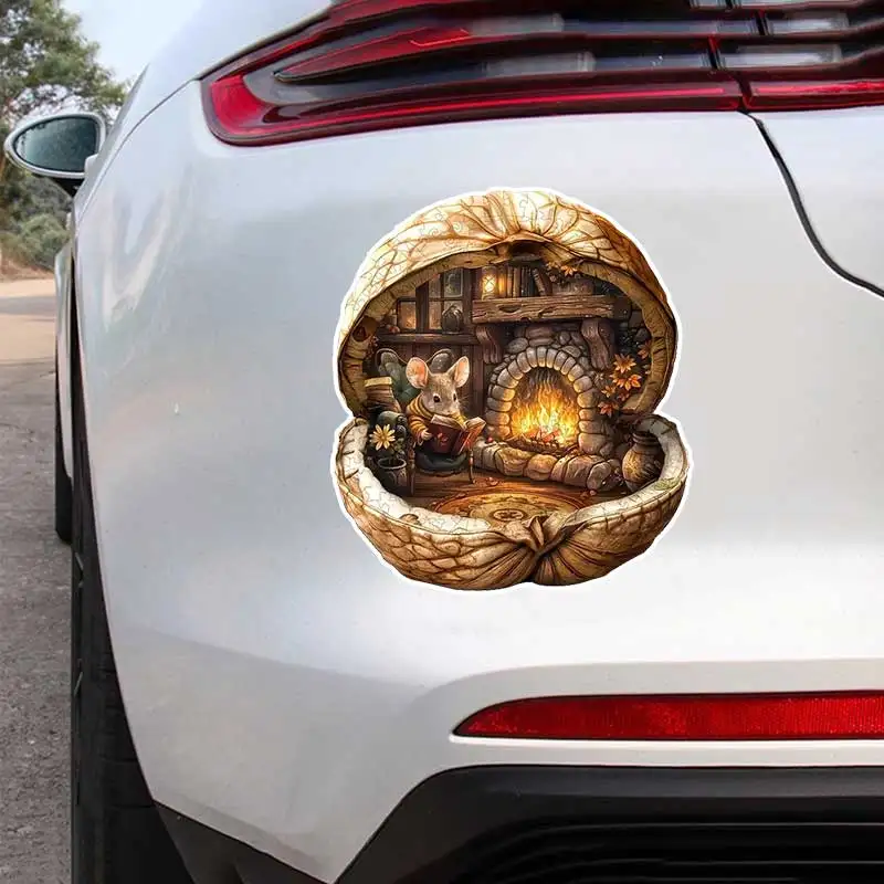 Nut House Mouse Car Sticker Waterproof Vinyl Decal on Bumper Rear Window Laptop Self-adhesive Decal For Car Accessories Y883