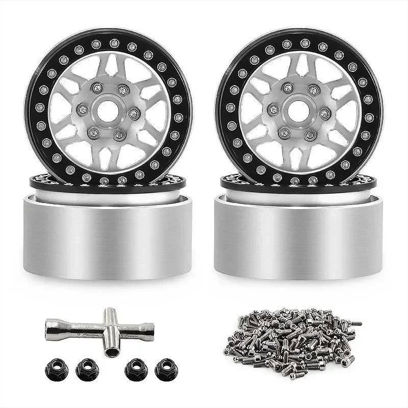 Metal 1.9 Beadlock Wheel Rim Hub for 1/10 Hsp Redcat Rc4wd WRAITH Tamiya Axial SCX10 D90 HPI RC Car Spare Part