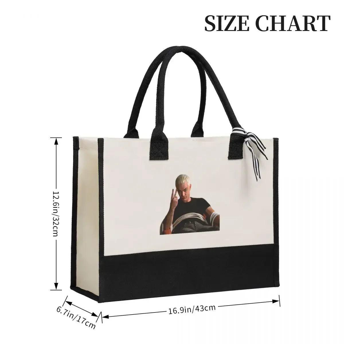 Canvas Gift Shopping Bag Spike Tied Up Canvas Large Capacity Bag Customizable Quality Gifts