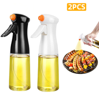 2Pcs Oil Sprayer for Cooking, Upgraded Olive Oil Spray Bottle Spritzer Dispenser for Air Fryer, Salad, Baking, Frying, BBQ Tool