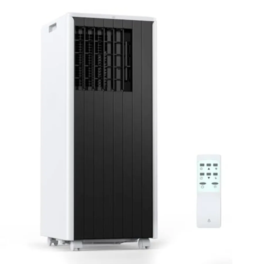 Portable Air Conditioner for home office dorm RV, ABS plastic, white, 8000 BTU cooling with LED touch panel and remote control
