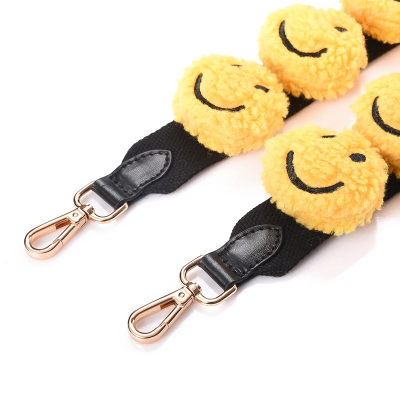 35CM 105cm Shoulder Strap Smiley Face Handbags Replacement Crossbody Leather Wide Straps Bag Part & Accessories for Girls Gift