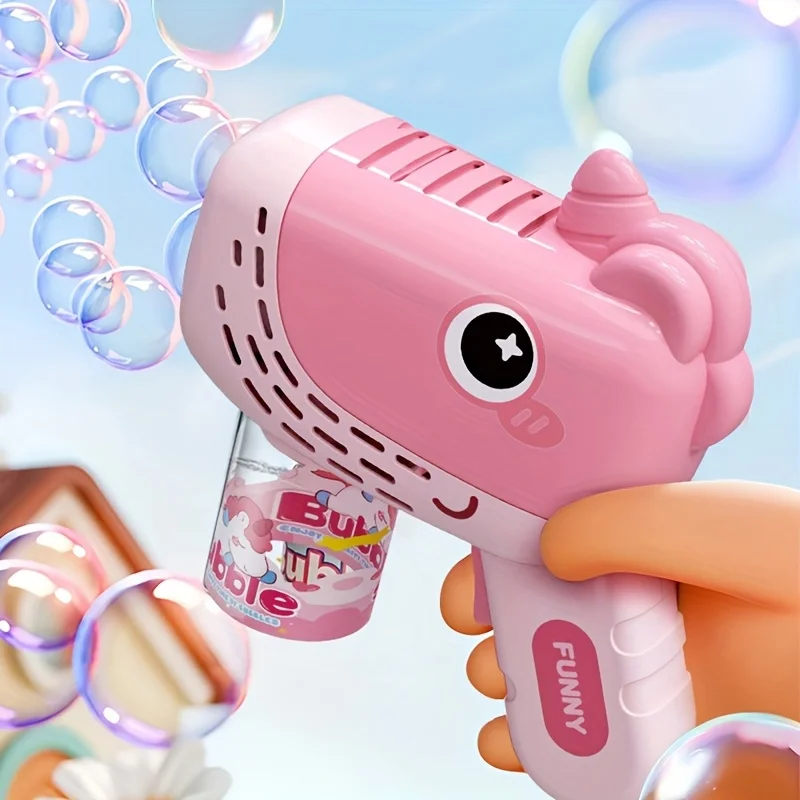 منفاخ فقاعات ممتع محمول مانع للتسرب، مثالي لعيد الميلاد وألعاب الزفاف وألعاب الصيف - غير متضمن البطارية والسائل #6