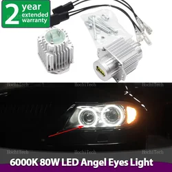 80W LED  Ring Angel Eye Light Bulb For BMW 3 Series E90 E91 Pre-LCI Xenon Headlight 2004-2007