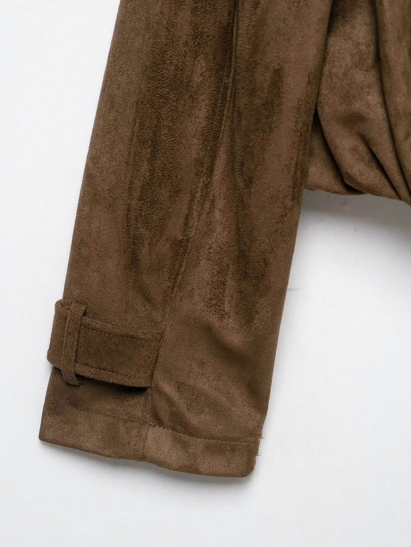 TFMLN Damenjacke mit Stehkragen, doppelreihig, langärmelig, lässiger Kunstwildledermantel, neues, elegantes Streetwear-Modell für Damen – Detail 10