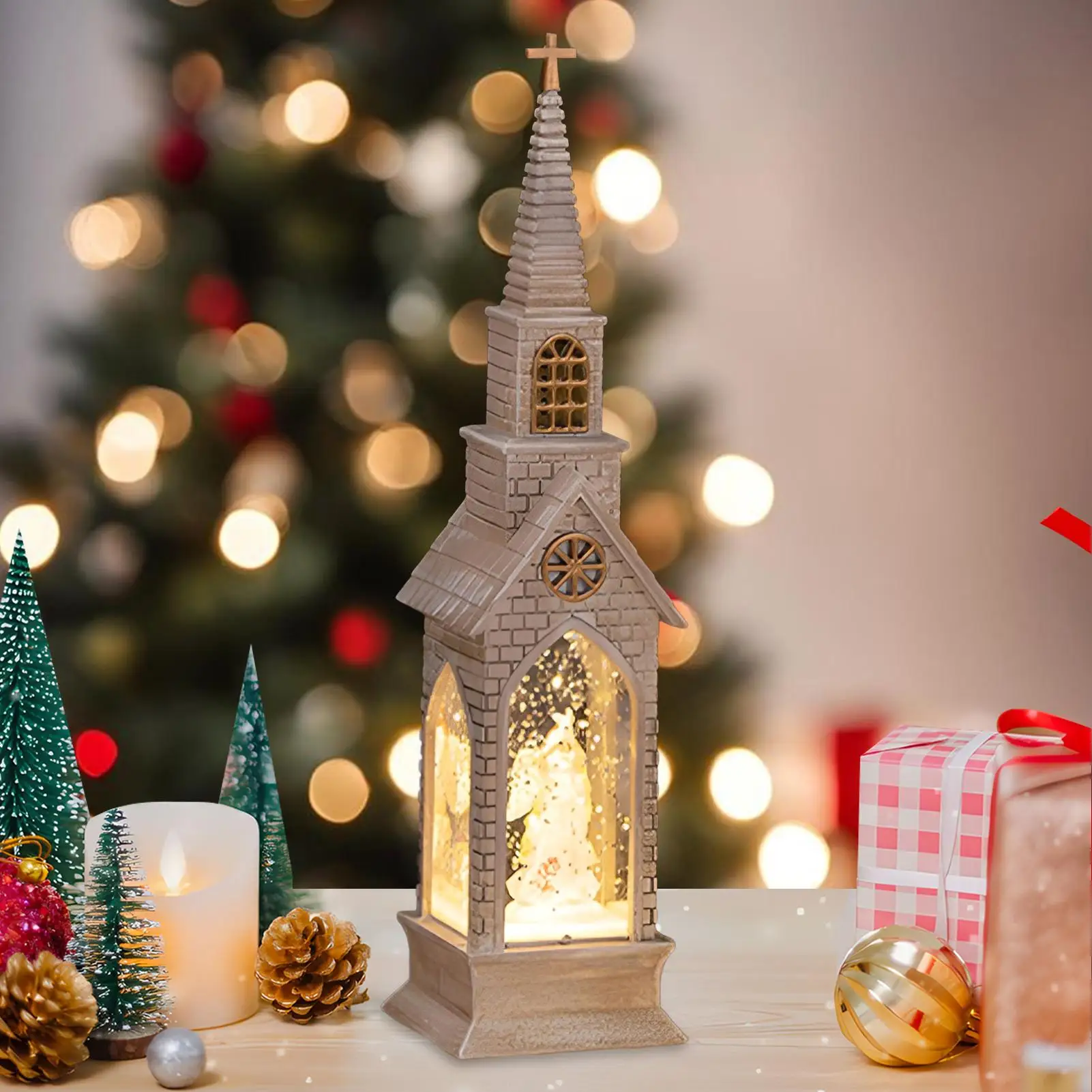 Christmas Lamp House Design Decoration Santa Snowman Tree Christmas Table Lamp For Adults Teens Families Home Table Nursery
