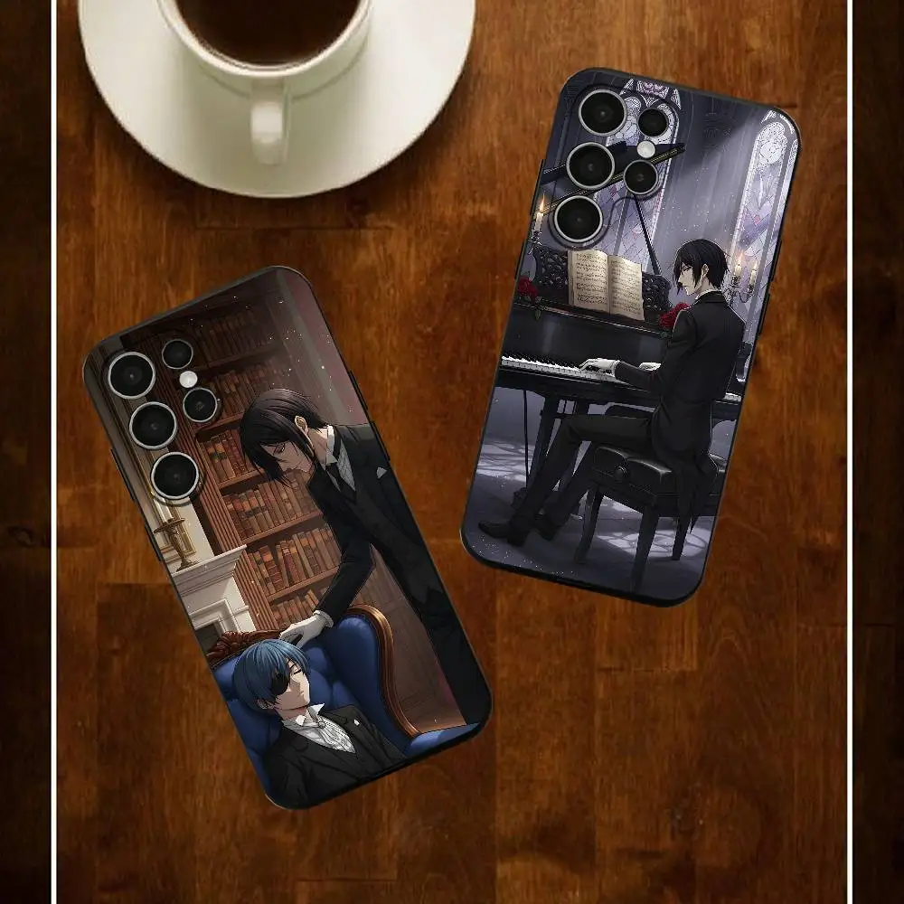 

Anime B-Black Butler Phone Case For Samsung S24 25 23 22 21 20 Plus Ultra 5G Lite Shockproof Cover
