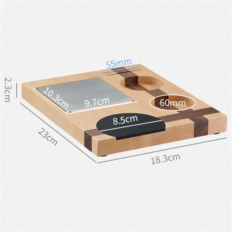 NEW Coffee Tamper Mat Station Stand Portafilter Holder Support Maple/Walnut Wood For 51MM 54MM 58MM Tamper Espresso Accessories