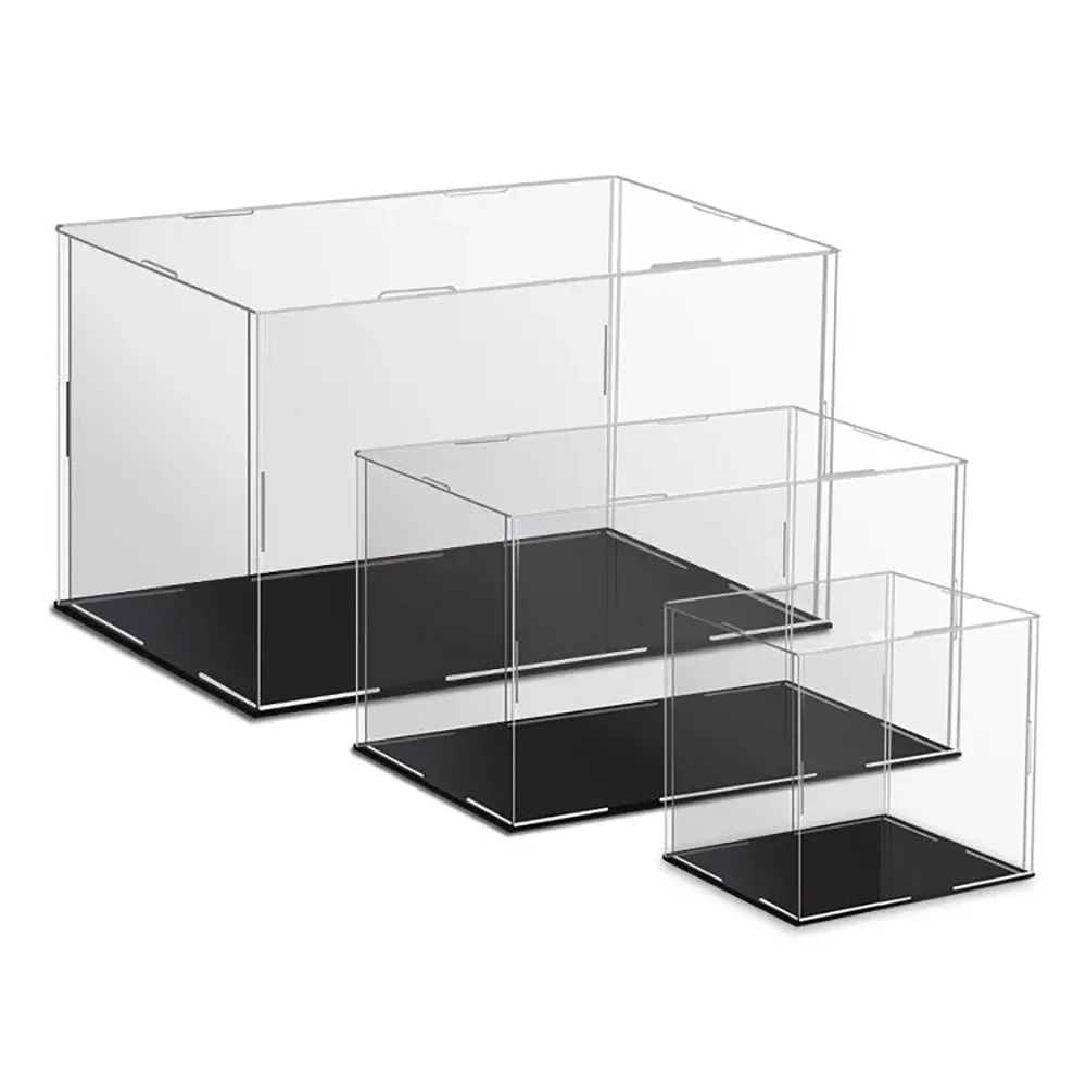 Clear Acrylic Action Figures Display Case Assemble Collectibles Display Box Dustproof Storage Organizer for Car,Toy,Doll Cabinet